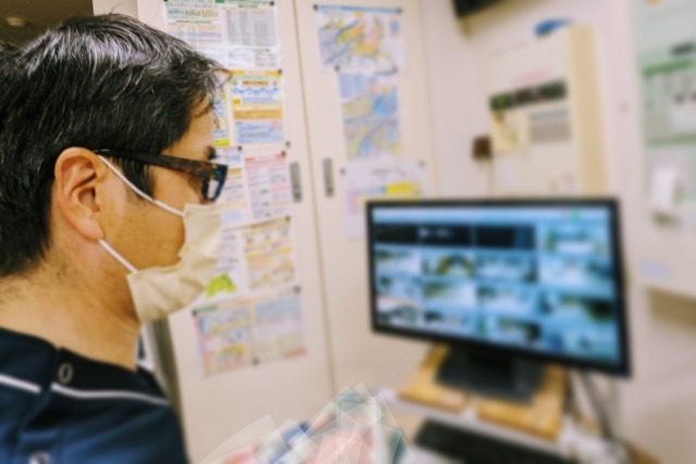 映像検知をディスプレイモニターで確認